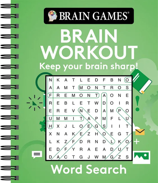 Brain Games - Brain Workout: Word Search - Spiral