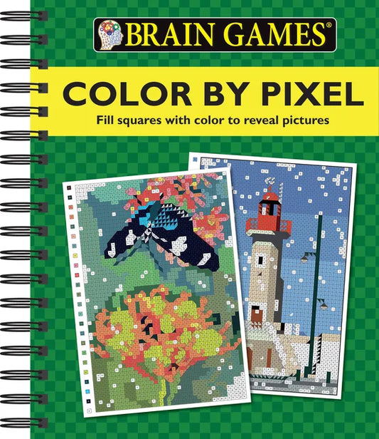 Brain Games - Color by Pixel - Spiral
