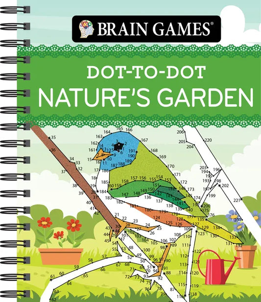 Brain Games - Dot-To-Dot Nature's Garden - Spiral