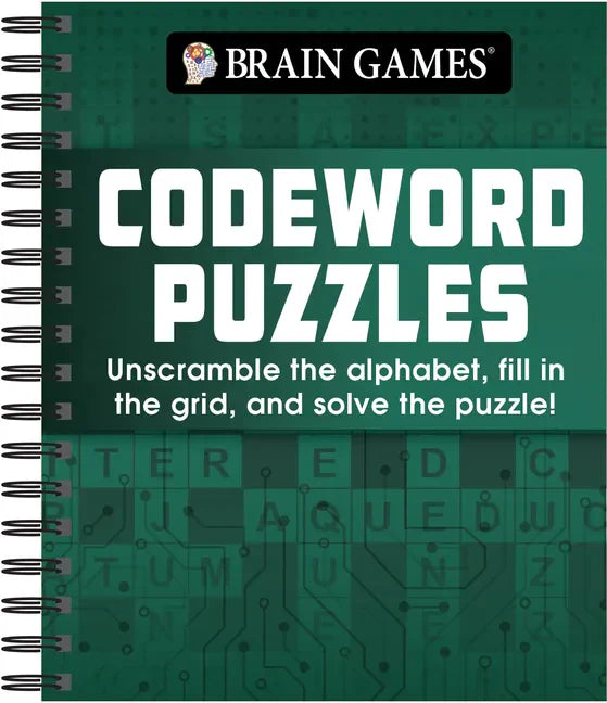 Brain Games - Codeword Puzzle: Unscramble the Alphabet, Fill in the Grid, and Solve the Puzzle! - Spiral