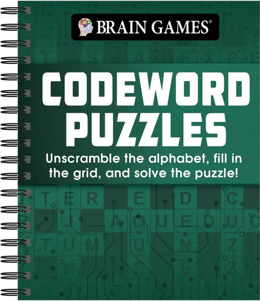 Brain Games - Codeword Puzzle: Unscramble the Alphabet, Fill in the Grid, and Solve the Puzzle! - Spiral