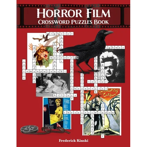Horror Film Crossword Puzzles Book - Paperback