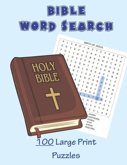 Bible Word Search - 100 Large Print Puzzles - Paperback