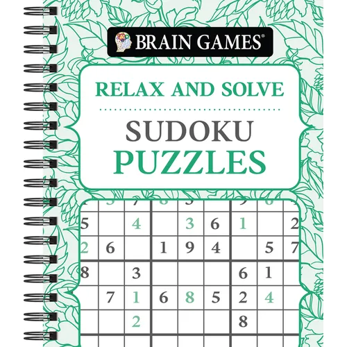 Brain Games - Relax and Solve: Sudoku (Pattern Cover) - Spiral