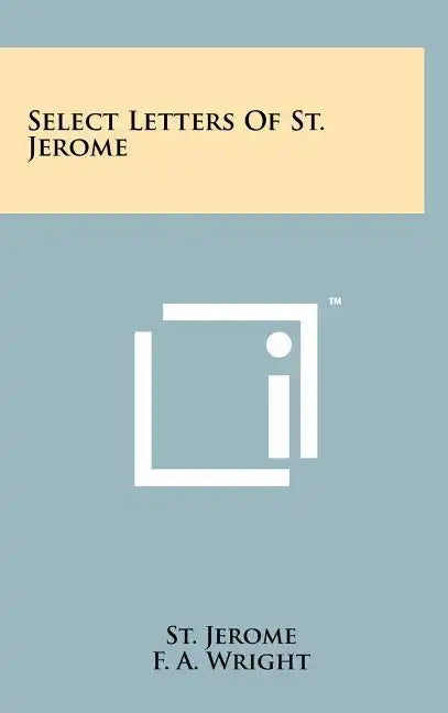 Select Letters Of St. Jerome - Hardcover