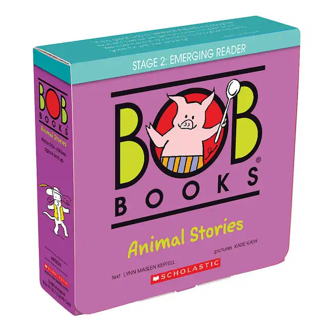 Bob Books - Animal Stories Box Set Phonics, Ages 4 and Up, Kindergarten (Stage 2: Emerging Reader) - Boxed Set