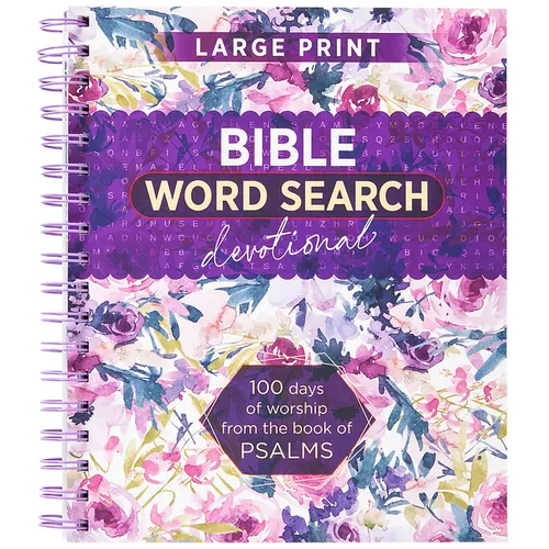 Bible Word Search Devotional: 100 Days of Worship from the Book of Psalms - Spiral