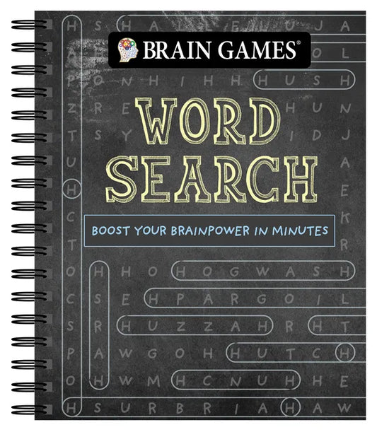 Brain Games - Word Search Puzzles (Chalkboard #2): Boost Your Brainpower in Minutes Volume 2 - Spiral