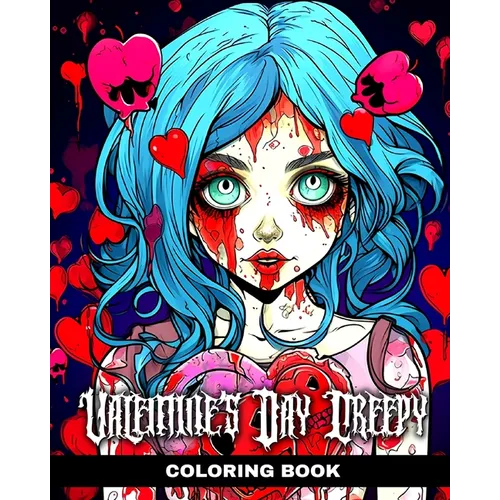 Valentine's Day Creepy Coloring Book: Horror Coloring Pages with Love Designs to Color for Adults and Teens - Paperback