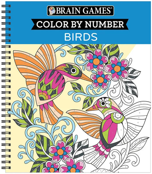 Brain Games - Color by Number: Birds - Spiral