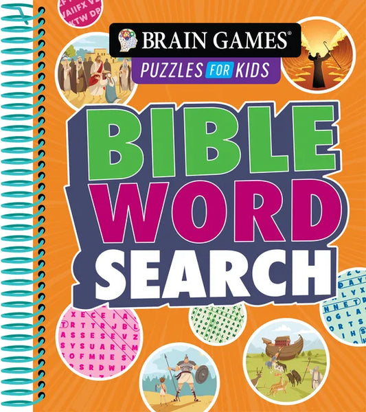 Brain Games Puzzles for Kids - Bible Word Search (Ages 5 to 10) - Spiral