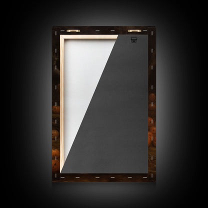 Cute Lil Boo, Ghost Art, Framed Canvas Print, Halloween Canvas Art, Horror Prints, Gothic Victorian Halloween Decor, Cute Ghost