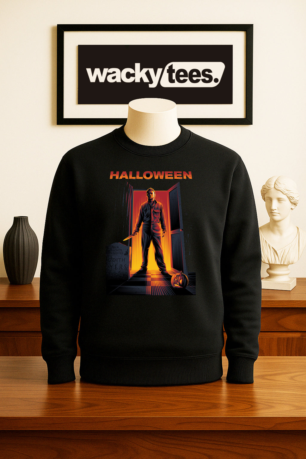 Halloween Michael Myers Door Horror Terror Halloween Graphic Tee Shirt