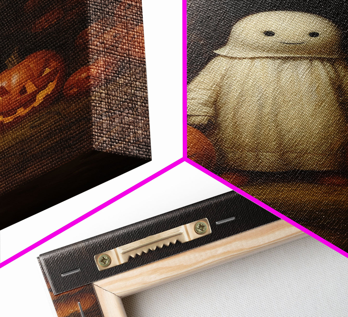 Cute Lil Boo, Ghost Art, Framed Canvas Print, Halloween Canvas Art, Horror Prints, Gothic Victorian Halloween Decor, Cute Ghost