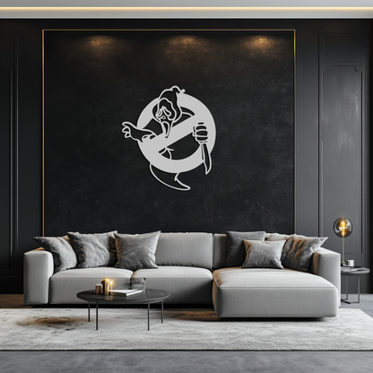 Ghost Scream Inspired Metal Wall Art – Horror Comedy Themed Home Decor Panel- KAF638