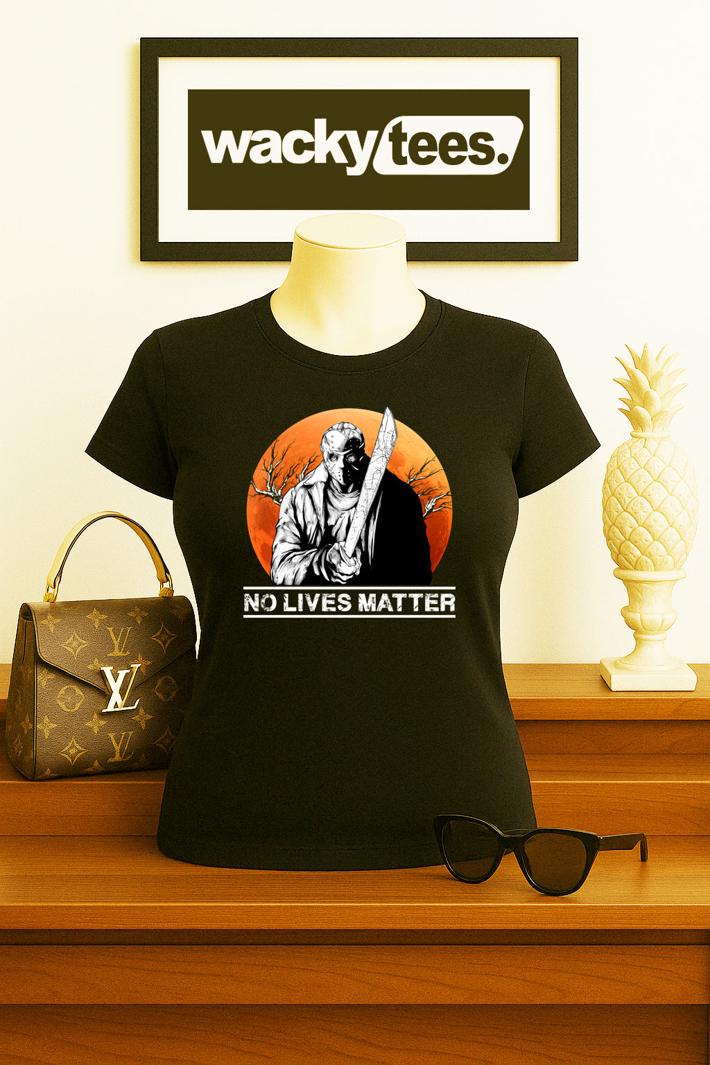 No Lives Matter Jason Voorhees Horror Terror Halloween Graphic Tee Shirt