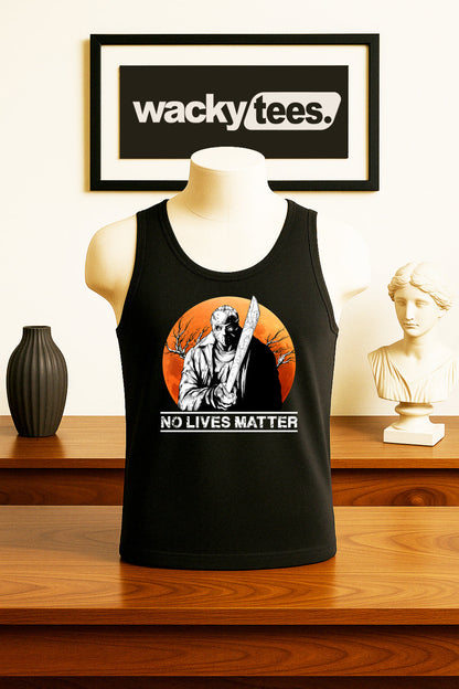 No Lives Matter Jason Voorhees Horror Terror Halloween Graphic Tee Shirt