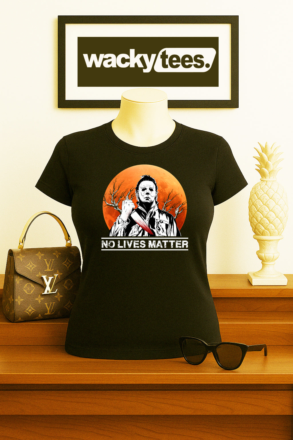 No Lives Matter Michael Myers Horror Terror Halloween Graphic Tee Shirt