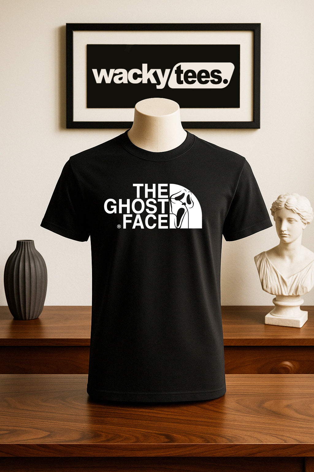 The Ghost Face Horror Scream Terror Halloween Graphic Tee Shirt