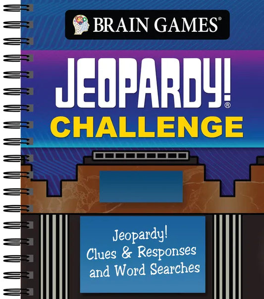 Brain Games - Jeopardy! Challenge: Jeopardy! Clues & Responses and Word Searches - Spiral