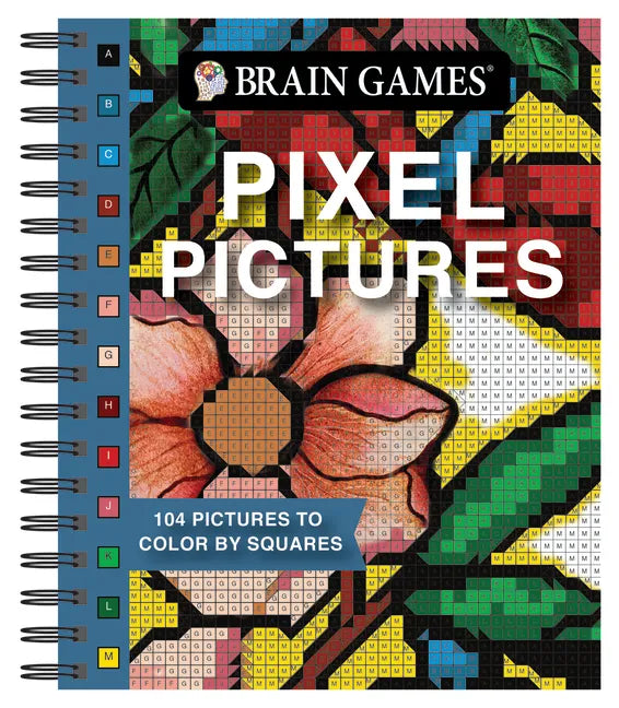 Brain Games - Pixel Pictures: 104 Pictures to Color by Squares - Spiral