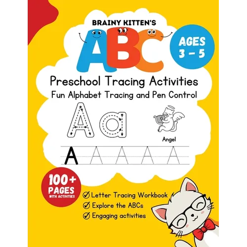 Brainy Kitten's ABC Preschool Trace Book Ages 3-5: Letter Tracing Workbook - Paperback