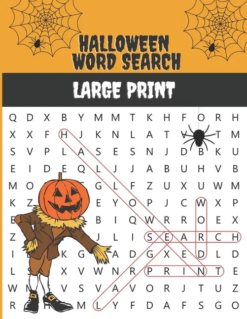Halloween Word Search Large Print: Puzzle Book For Adults with Big Letters - Paperback