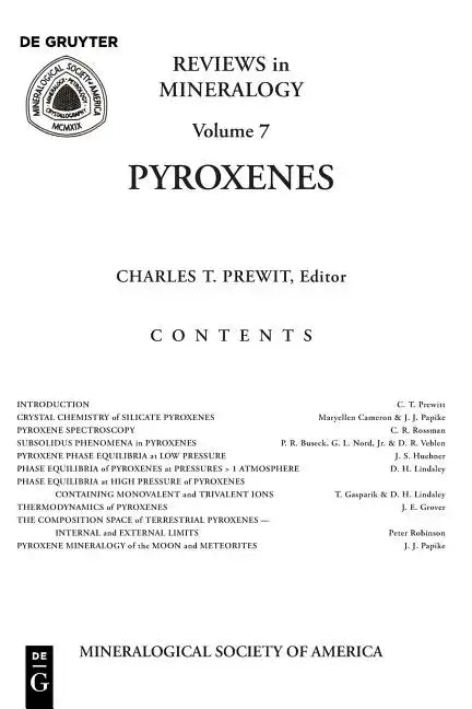 Pyroxenes - Paperback