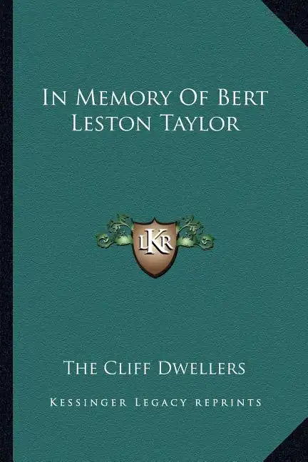 In Memory Of Bert Leston Taylor - Paperback