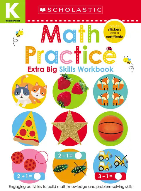 Math Practice Kindergarten Workbook: Scholastic Early Learners (Extra Big Skills Workbook) - Paperback