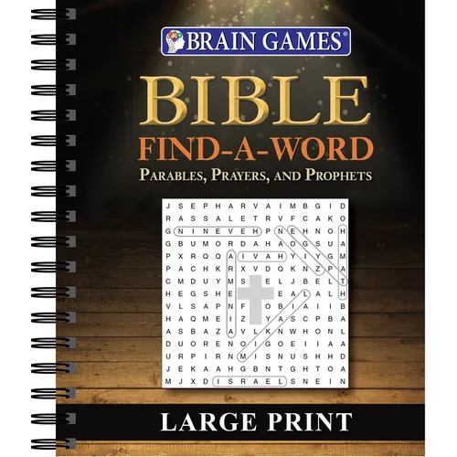 Brain Games - Bible Find a Word: Parables, Prayers, and Prophets - Large Print - Spiral