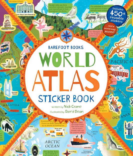 Barefoot Books World Atlas Sticker Book - Paperback