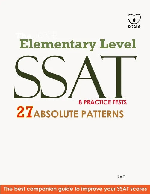 SSAT Absolute Patterns 8 Practice Tests Elementary Level - Paperback