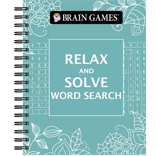 Brain Games - Relax and Solve: Word Search (Teal) - Spiral