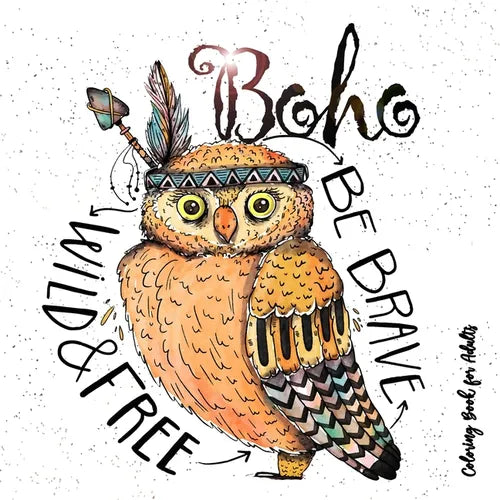 Boho Coloring Book for Adults - Be wild, brave and free: Hippie Coloring Book for adults Feathers, Dream Catcher Coloring Book for Adults Boho Chic Co - Paperback